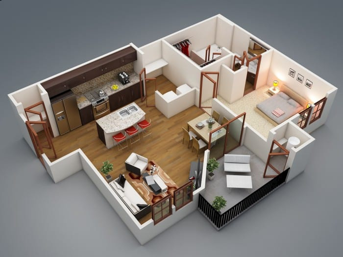 Mẫu thiết kế căn hộ Fresca Riverside mẫu 1