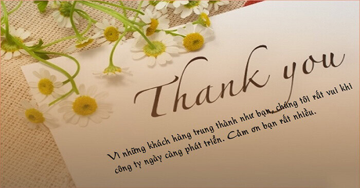 mẫu thư cảm ơn khách hàng lâu dài