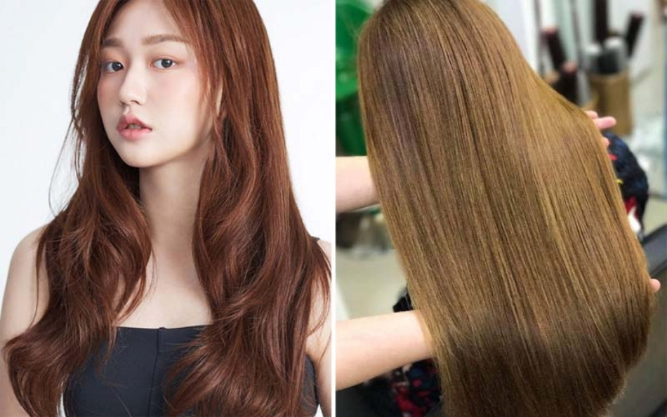 Mẫu tóc nâu hạt phách tone sáng