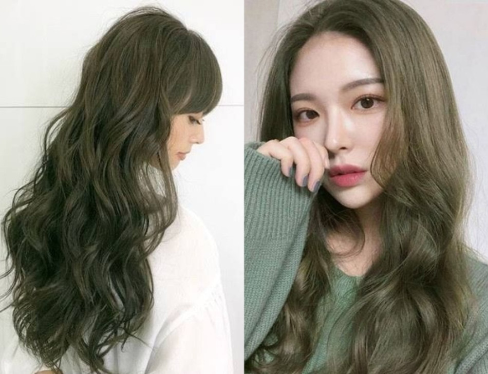 Màu tóc nâu rêu trendy siêu hot