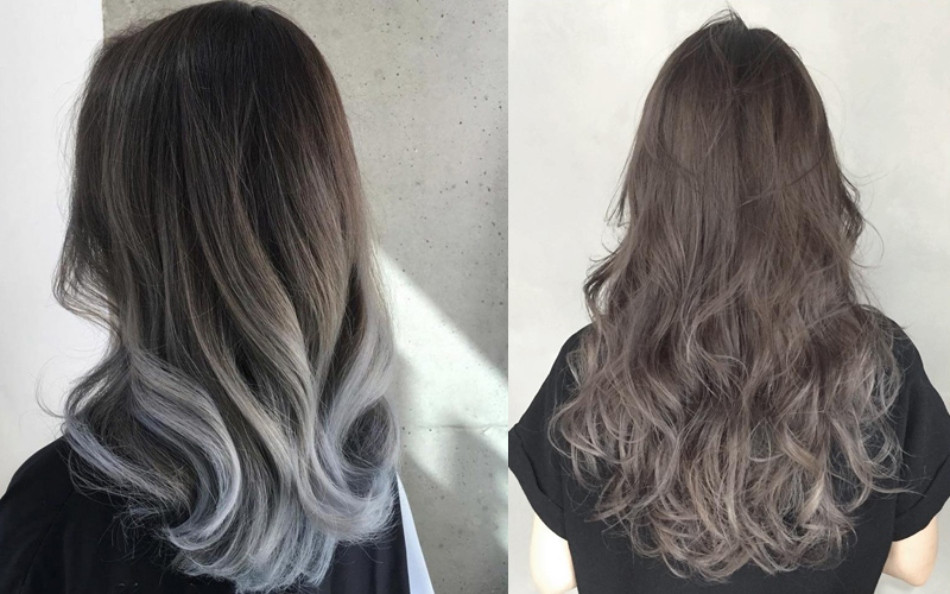 Mẫu tóc nhuộm sáng da tông lạnh ombre