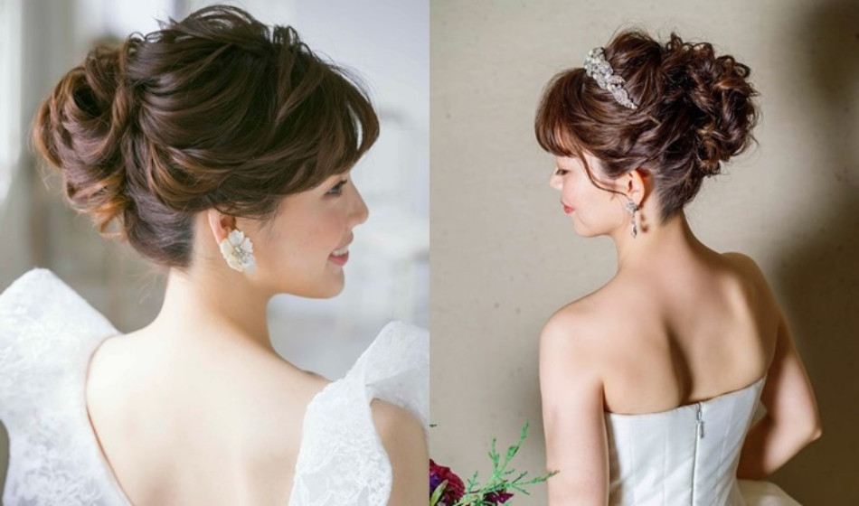 Mẫu tóc tết búi cao thanh lịch