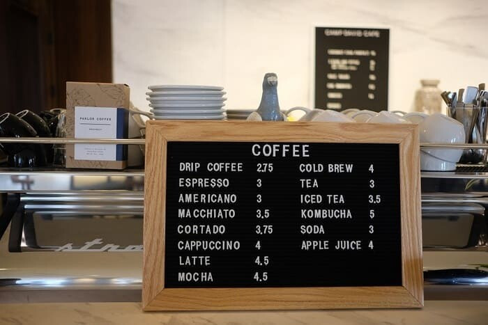 Menu đồ uống quán cà phê rang xay