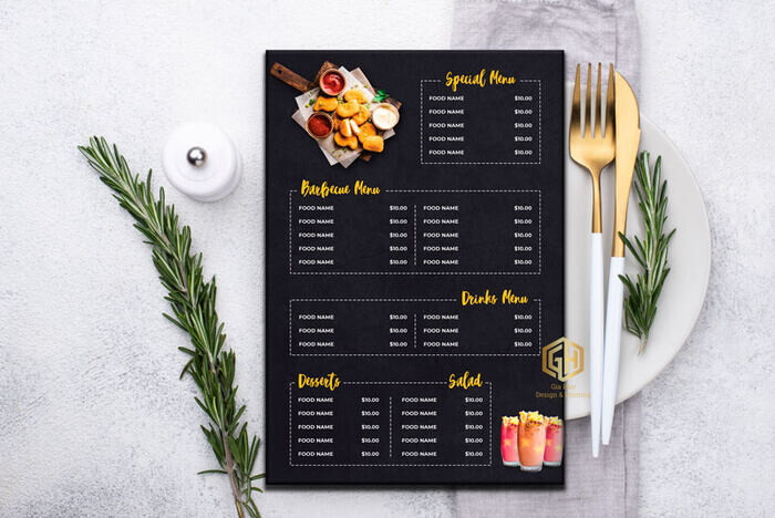Menu quán cafe tô tượng