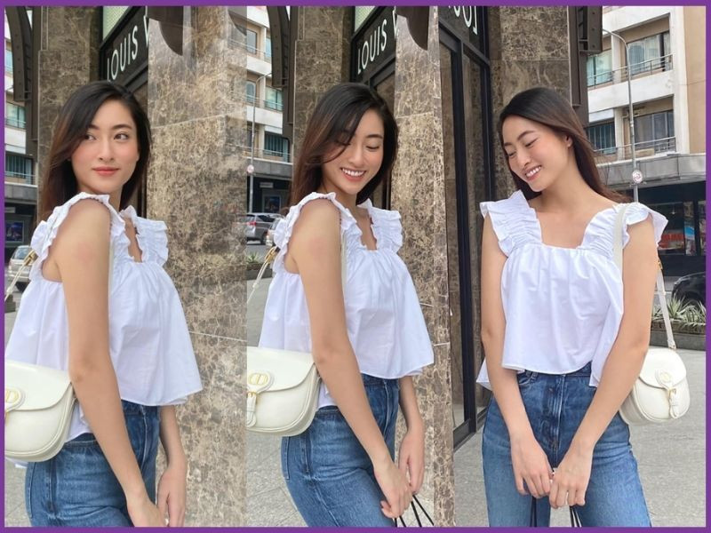 Mix cùng quần jeans dáng suông