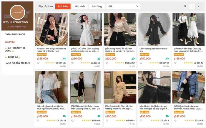 Mở shop quần áo với 20 triệu trên Shopee