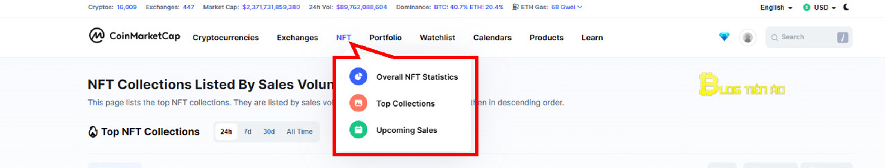 NFT-listing-page