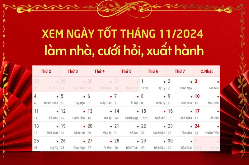 Ngày Tốt Để Cưới Hỏi Trong Tháng 11 Âm Lịch
