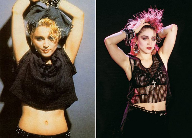 Ngôi sao Madonna diện croptop trong MV Lucky Star