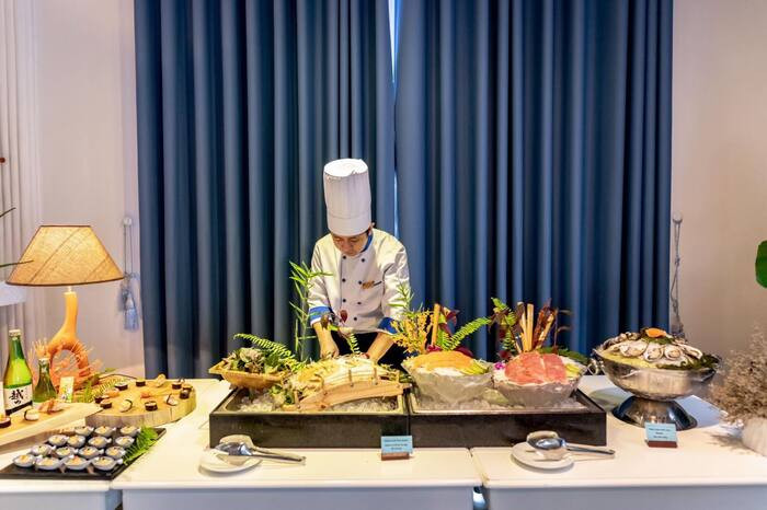 Nhà hàng ở khu nghỉ dưỡng suối khoáng nóng Alba Thanh Tân