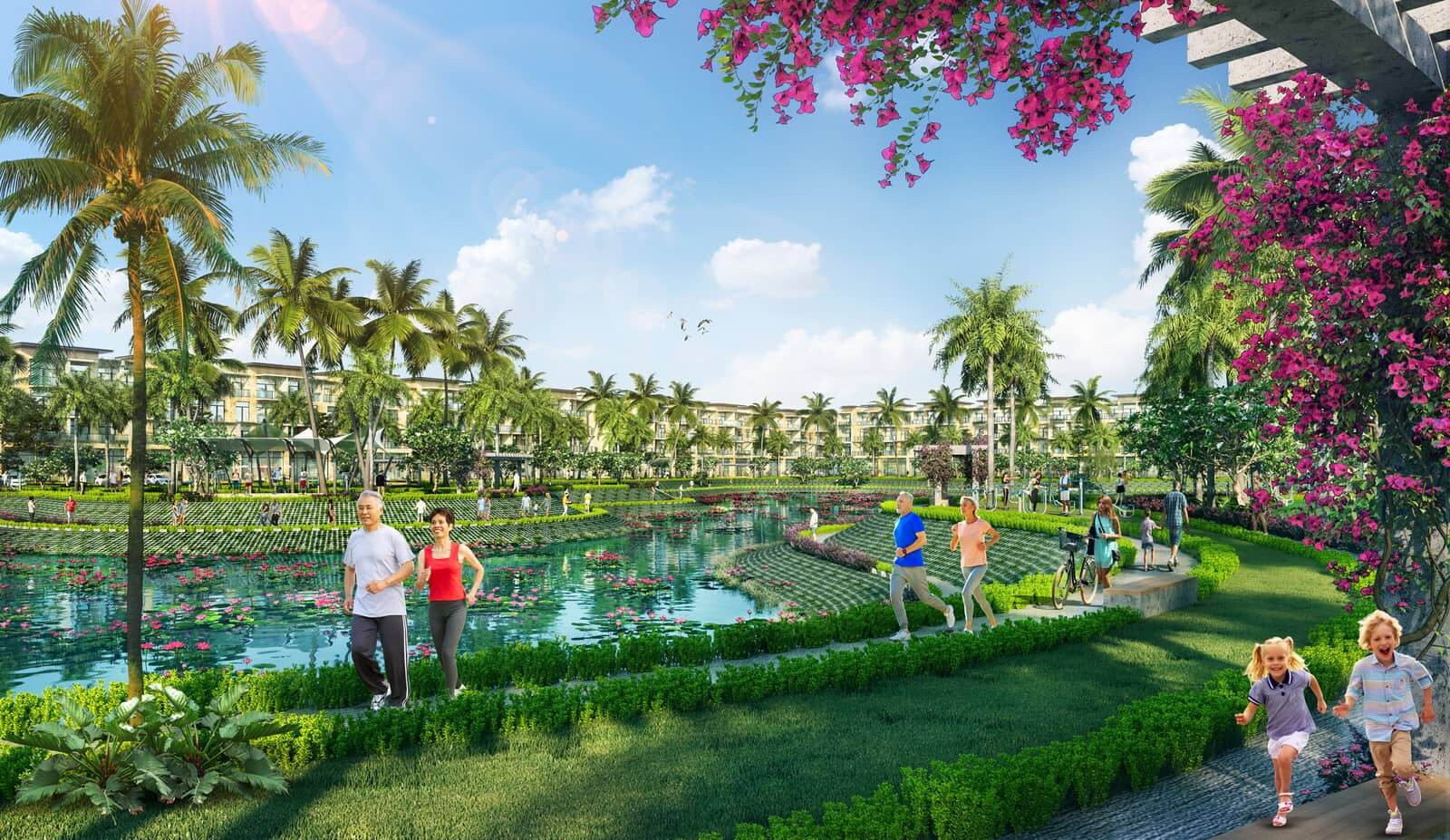 Nhiều không gian cây xanh, mật độ xây dựng thấp