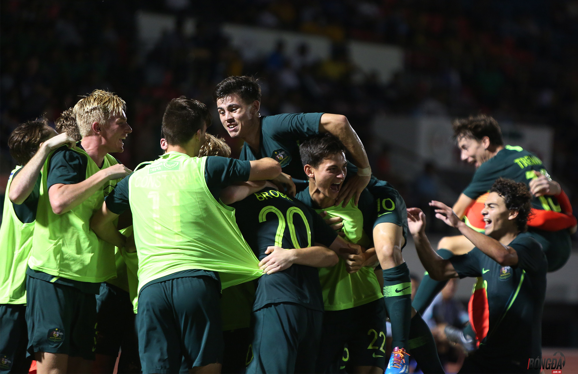 Niềm vui của các cầu thủ U18 Australia