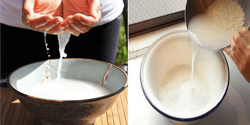 Nước vo gạo trị mụn và làm trắng da