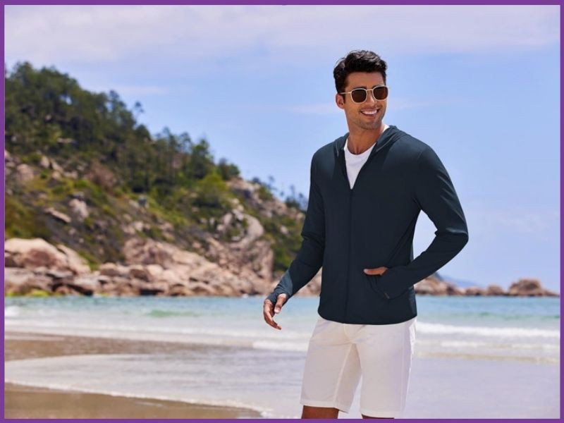 outfit với quần short trắng nam