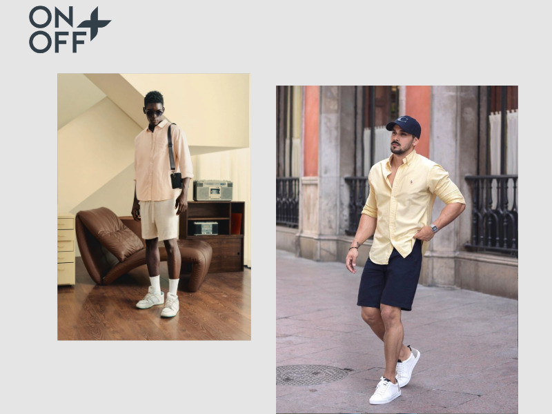 Phá cách với công thức sơ mi dài tay phối quần short