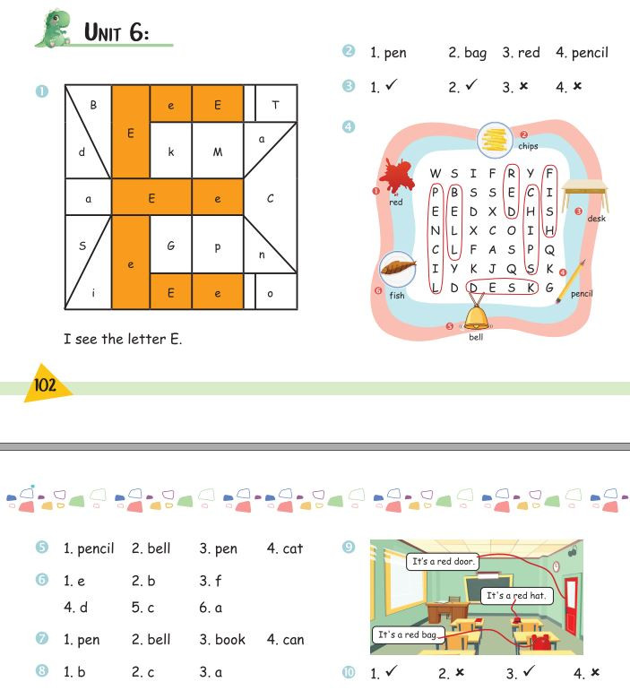 Phần đáp án bài tập Unit 6