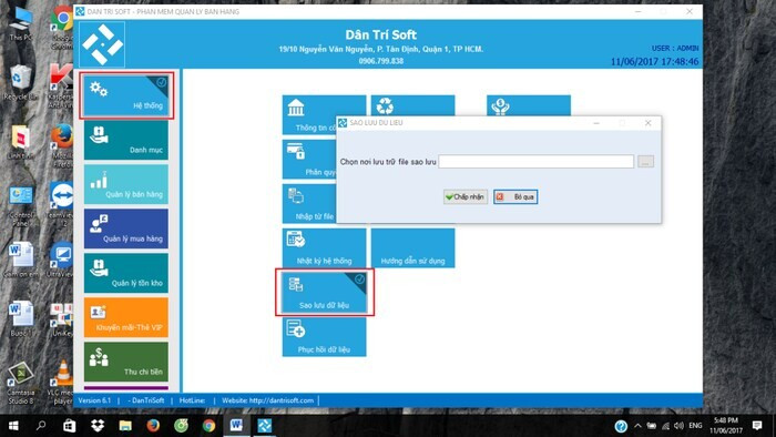 Phần mềm bán hàng giầy dép Dân Trí Soft