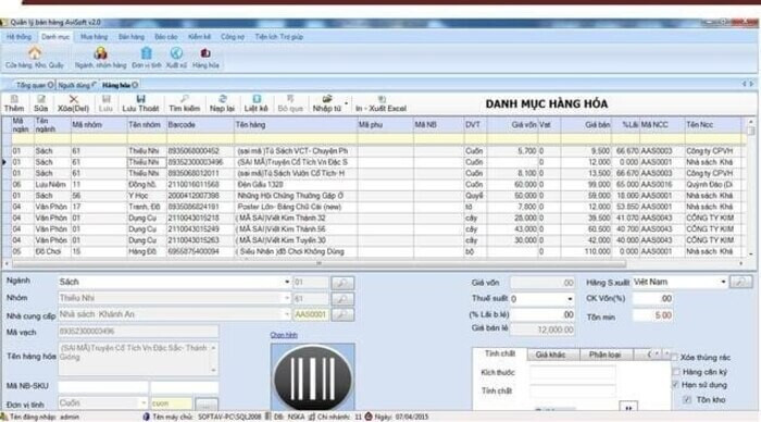 Phần mềm quản lý bán hàng An Việt Soft