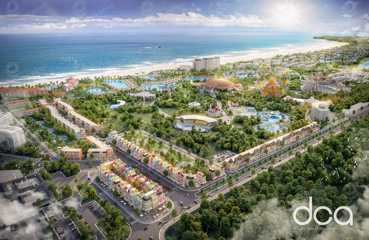 Phối cảnh tổng thể Greek Town nhìn từ trên cao