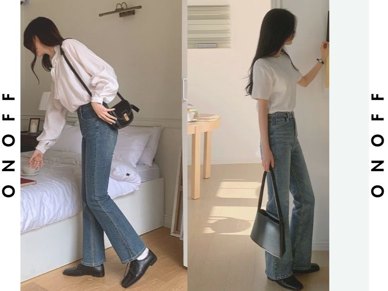 Phối đồ đơn giản với màu đen trắng