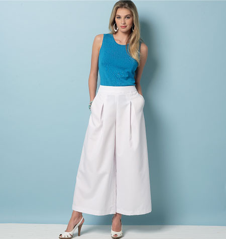 Phối đồ đơn giản với quần culottes