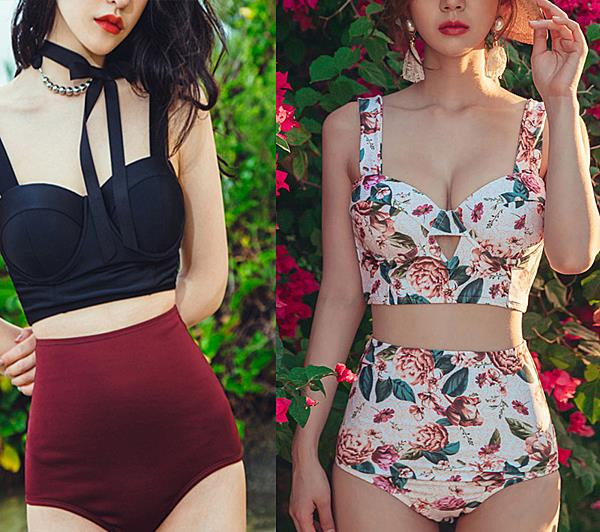 phối đồ tankini đi biển cho nàng eo bánh mì