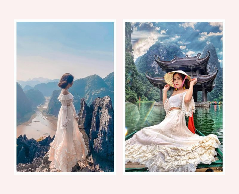 Phối đồ trắng đi Ninh Bình