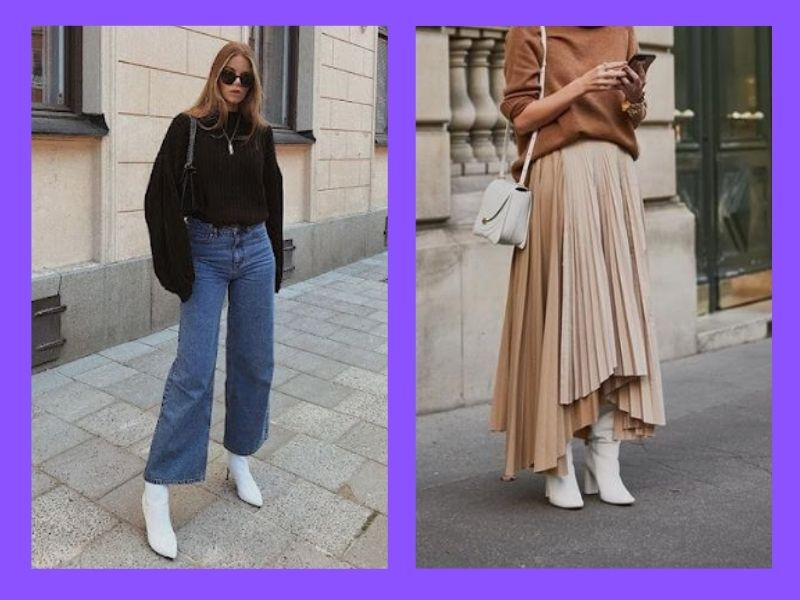 Phối đồ với boot trắng