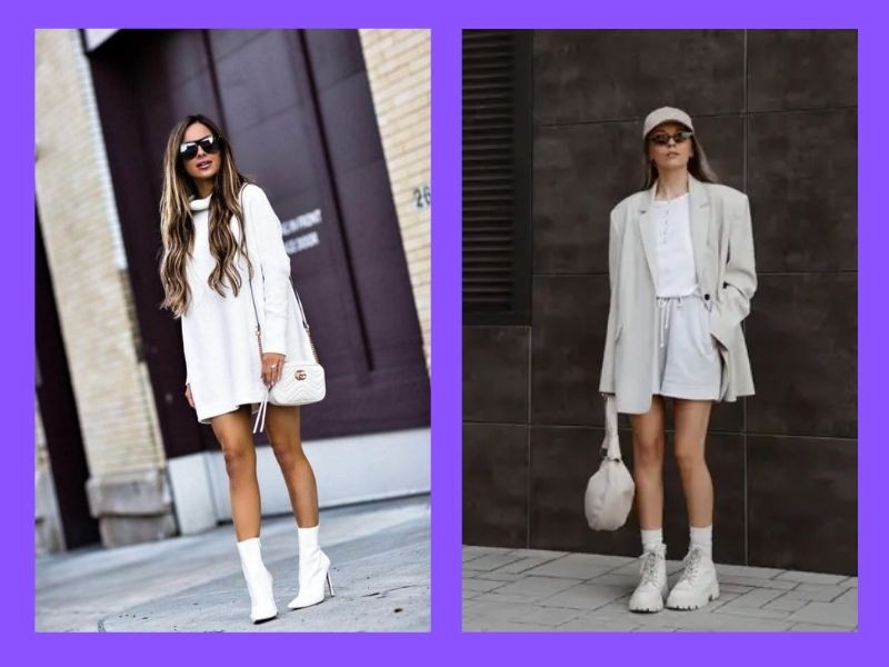 Phối đồ với boot trắng