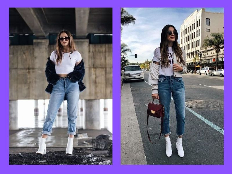 Phối đồ với boot trắng