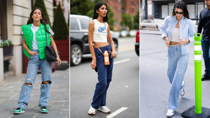Phối quần jeans với giày thể thao
