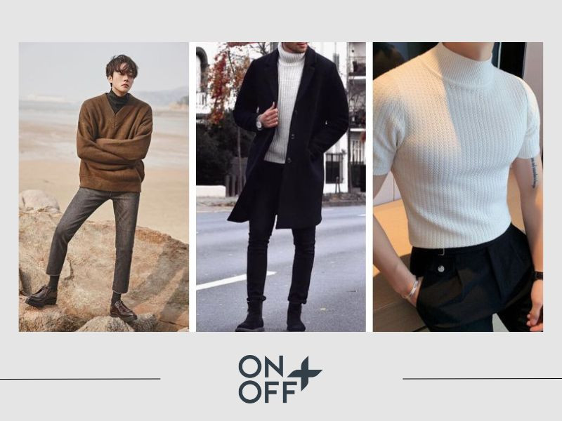 Quần jeans kaki phù hợp với áo len cổ lọ