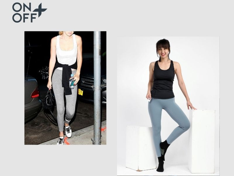 Quần legging mix áo ba lỗ body