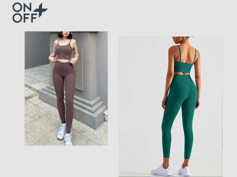 Quần legging phối áo hai dây