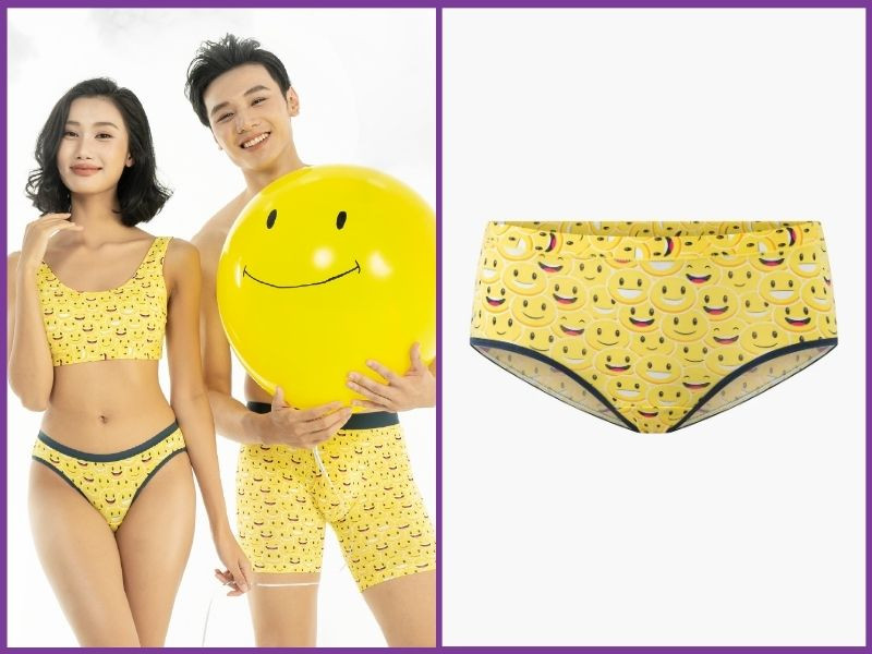 Quần lót nam hình mặt cười