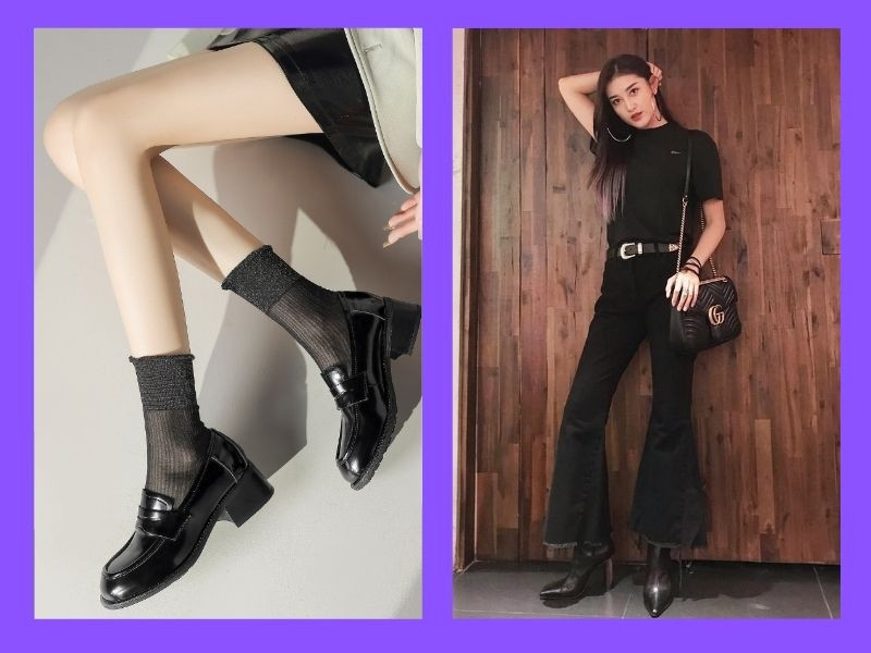 Quần ống loe và boot cổ ngắn