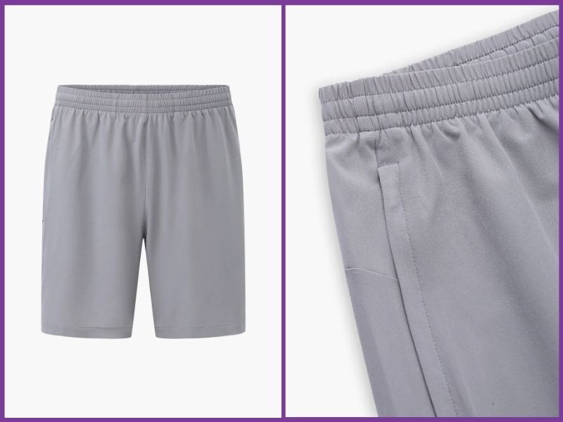 Quần short co giãn với túi hông an toàn