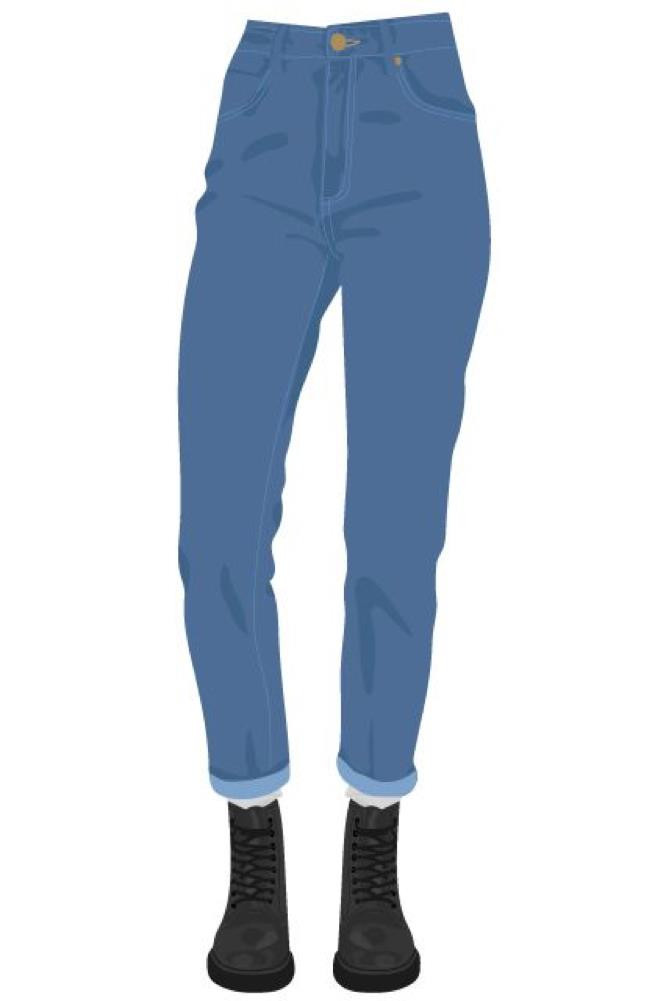 Quần skinny cạp cao năm 90
