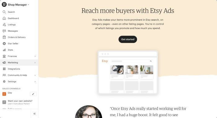 Quảng cáo miễn phí trên Etsy
