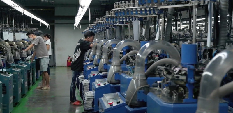 quy trình dệt tất tại ONOFF