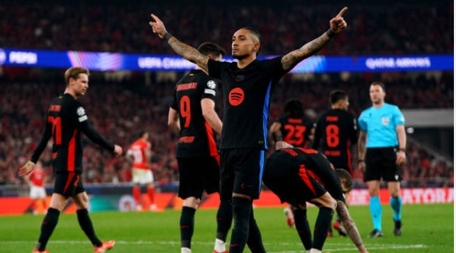 Benfica 0-1 Barca: Thẻ đỏ tai hại; Đẳng cấp Raphinha