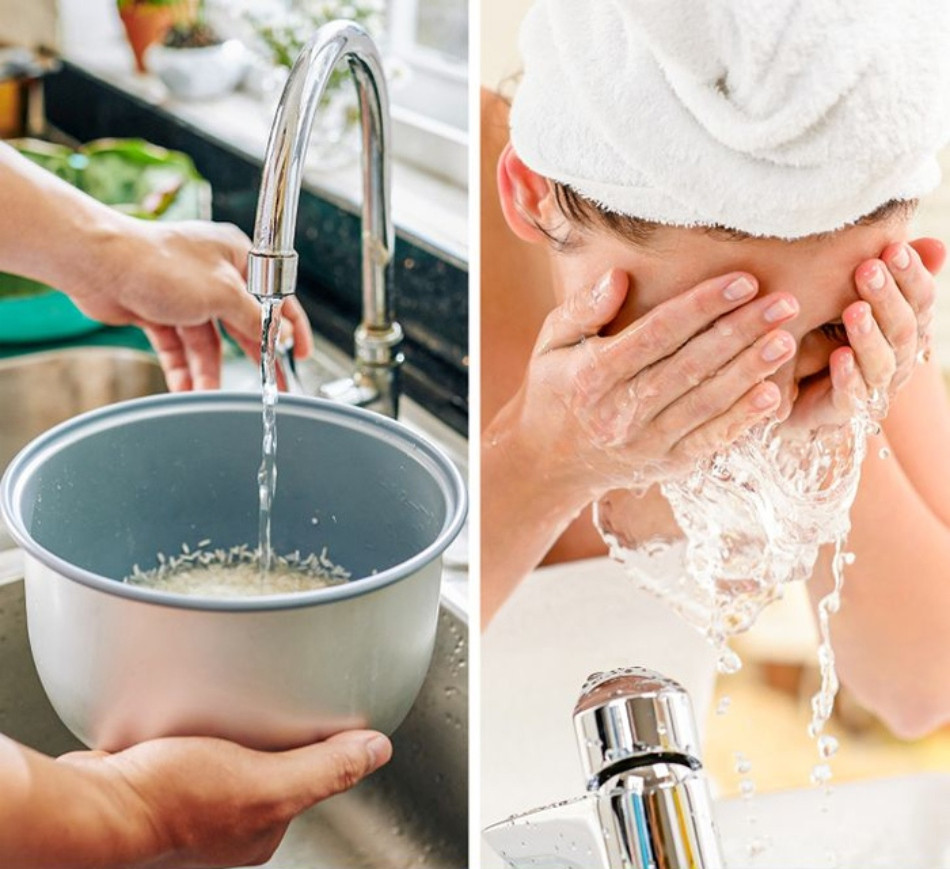 Rửa mặt và massage