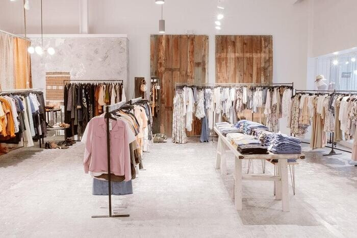 Sắp xếp không gian khoa học khi trang trí shop quần áo