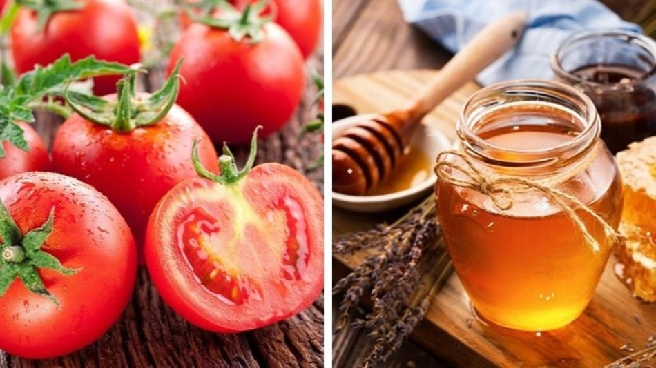 Se khít lỗ chân lông với mặt nạ chanh mật ong và cà chua