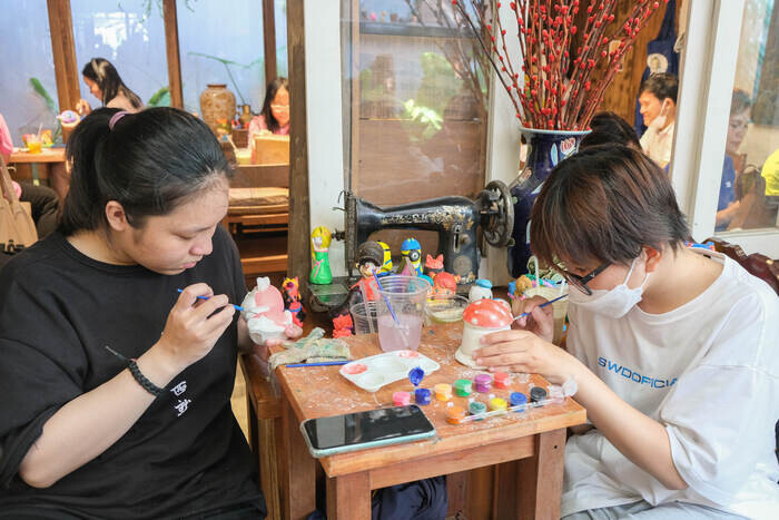 Setup không gian quán cà phê tô tượng