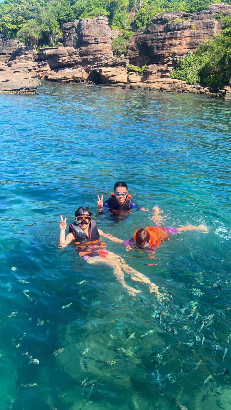 Snorkeling to watch lovely coral and swim with the fish