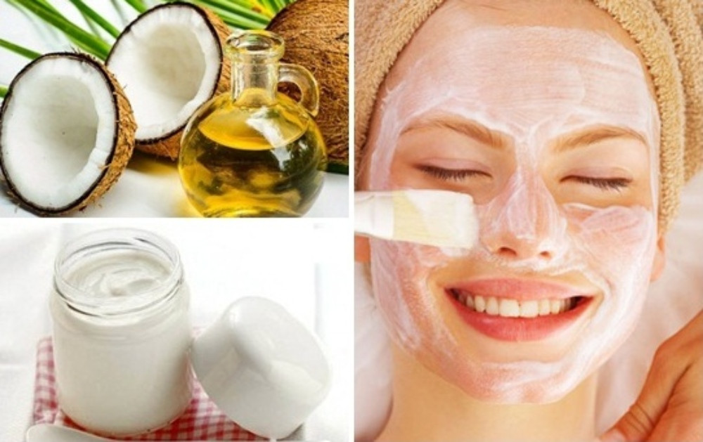 Sử dụng mặt nạ dầu dừa và sữa chua làm mờ vết thâm và dưỡng trắng