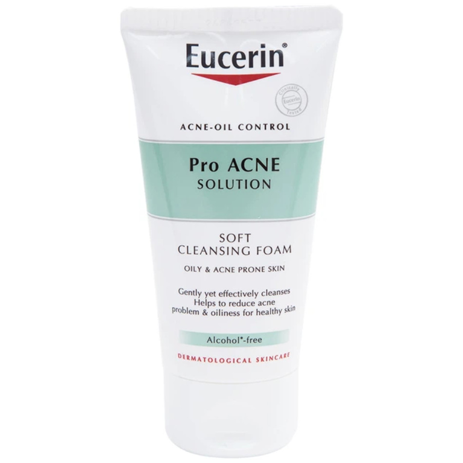 Sữa rửa mặt Eucerin ProAcne Solution Soft Cleansing Foam cho da dầu mụn