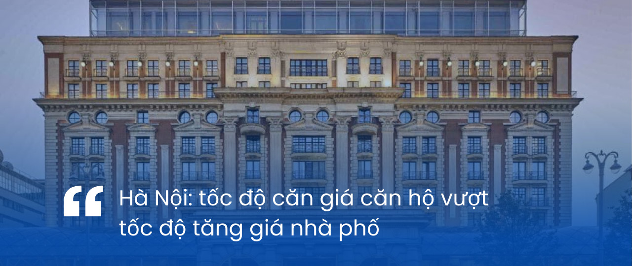 Giá căn hộ tại Hà Nội năm 2024 tăng ấn tượng, vượt tốc độ tăng giá nhà phố