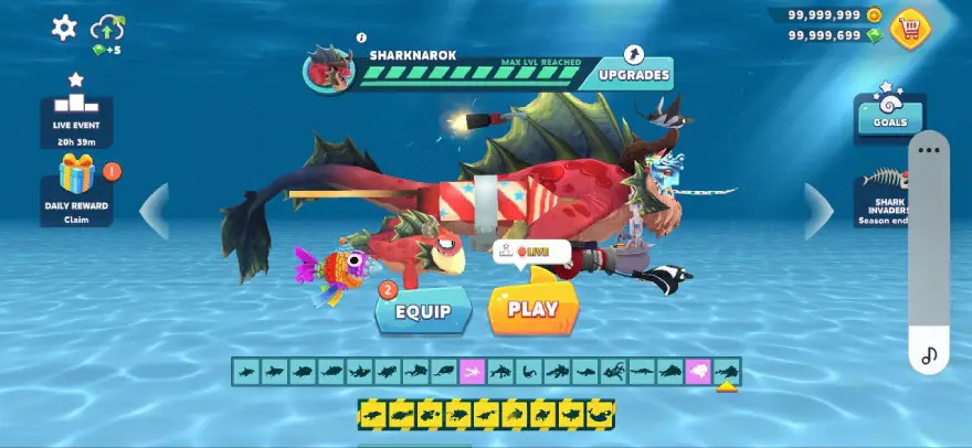 Tải Mod Hungry Shark Evolution Apk v12.8.0 [Vô hạn tiền, đá quý]